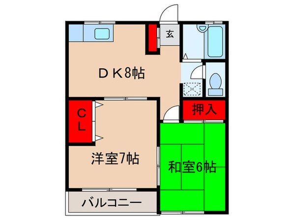 メゾンタケイの物件間取画像